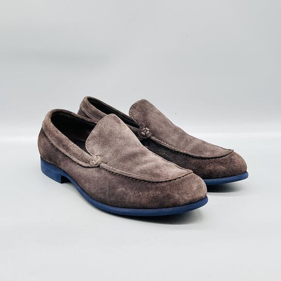 Cole Haan Shoes Mens 8.5 Brown Suede Slip On Loafers Blue Sole Casual Comfort main image 8